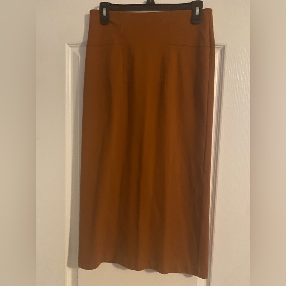 Burnt orange pencil skirt